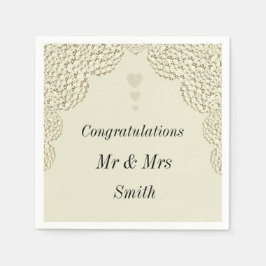 Ongebruikelijke  bruiloft gepersonaliseerde servet