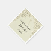 Ongebruikelijke  bruiloft gepersonaliseerde servet (Hoek)