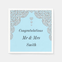 Ongebruikelijke  bruiloft gepersonaliseerde servet