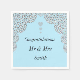 Ongebruikelijke  bruiloft gepersonaliseerde servet