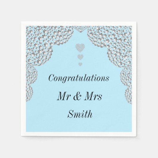 Ongebruikelijke  bruiloft gepersonaliseerde servet (Voorkant)