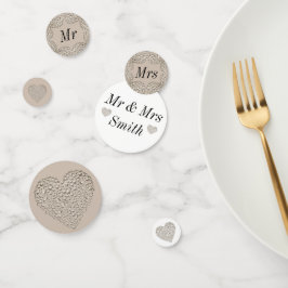 Ongebruikelijke bruiloft op maat confetti