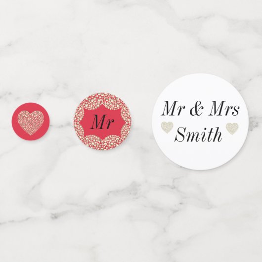 Ongebruikelijke  bruiloft op maat confetti (Voorkanten)