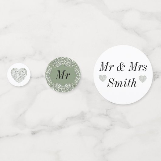 Ongebruikelijke  bruiloft op maat confetti (Voorkanten)