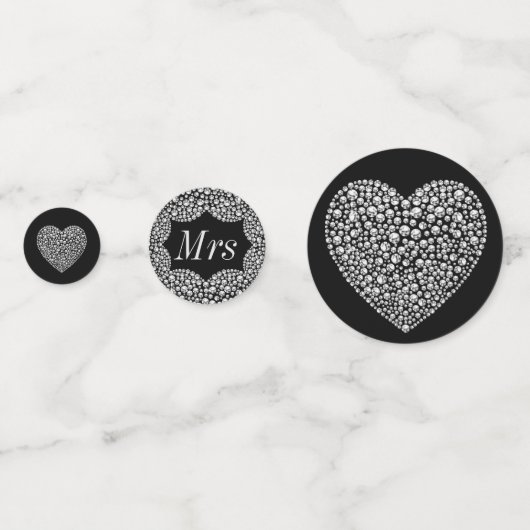 Ongebruikelijke bruiloft op maat confetti (Achterkanten)