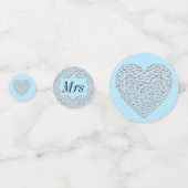 Ongebruikelijke  bruiloft op maat confetti (Achterkanten)