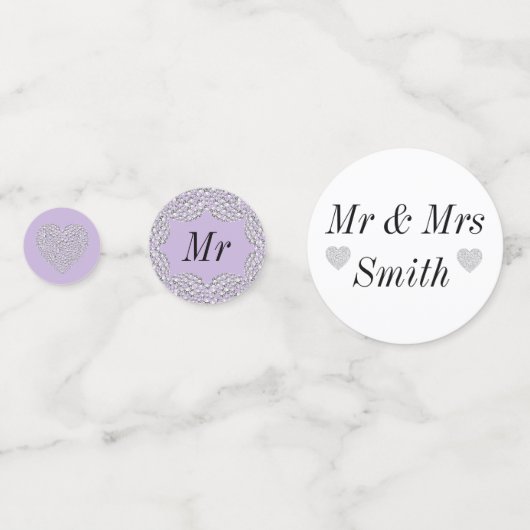 Ongebruikelijke  bruiloft op maat confetti (Voorkanten)