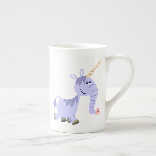 Ongebruikelijke Cartoon Unicorn Bone China Mok (Rechts)
