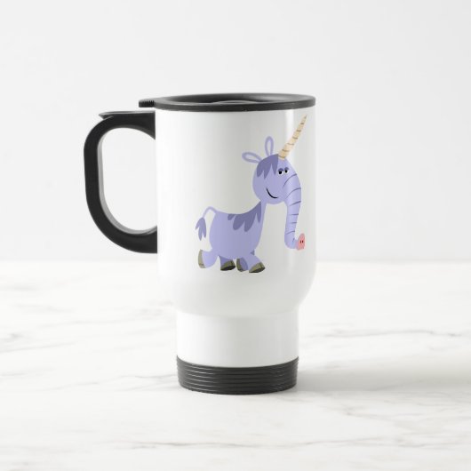 Ongebruikelijke Cartoon Unicorn Commuter Mok (Links)