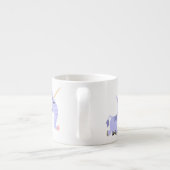 Ongebruikelijke Cartoon Unicorn Espresso Mok (Achterkant)