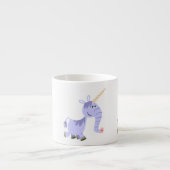 Ongebruikelijke Cartoon Unicorn Espresso Mok (Voorkant)