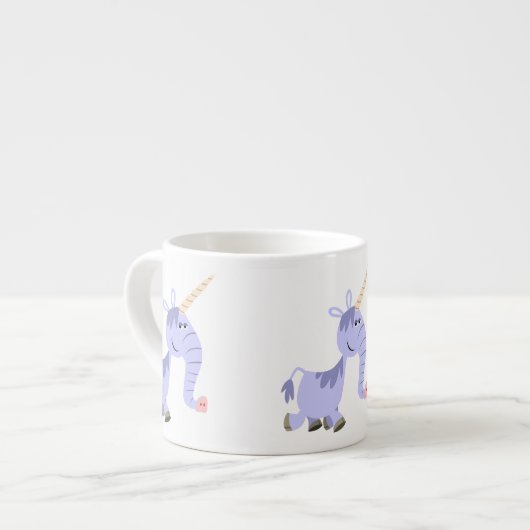 Ongebruikelijke Cartoon Unicorn Espresso Mok (Links)