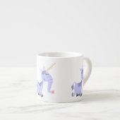 Ongebruikelijke Cartoon Unicorn Espresso Mok (Voorkant rechts)