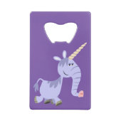 Ongebruikelijke Cartoon Unicorn flesopening Creditkaart Flessenopener (Achterkant)
