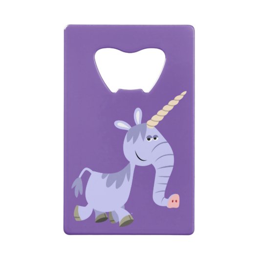 Ongebruikelijke Cartoon Unicorn flesopening Creditkaart Flessenopener (Achterkant)