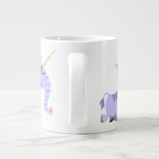 Ongebruikelijke Cartoon Unicorn Jumbo Mok (Achterkant)