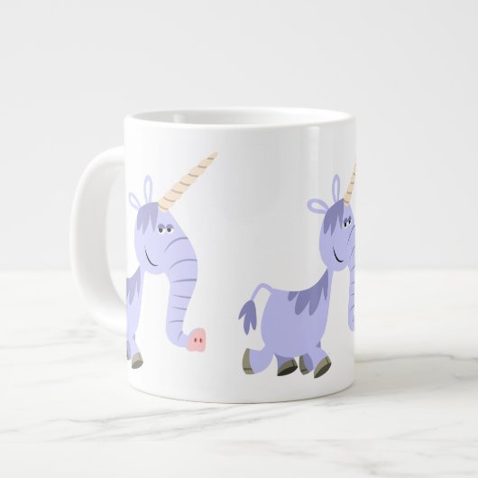Ongebruikelijke Cartoon Unicorn Jumbo Mok (Links)