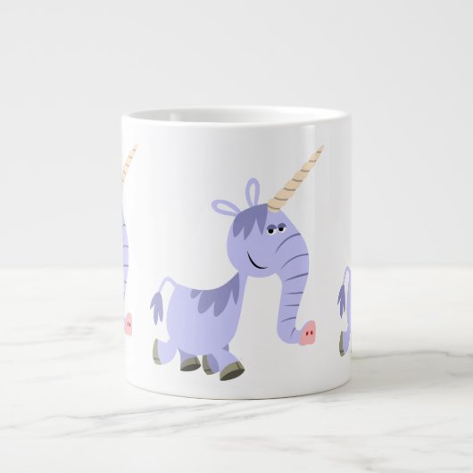 Ongebruikelijke Cartoon Unicorn Jumbo Mok (Voorkant)
