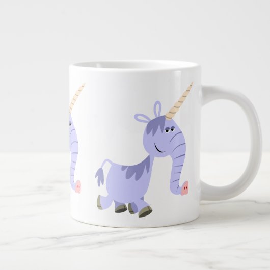 Ongebruikelijke Cartoon Unicorn Jumbo Mok (Rechts)