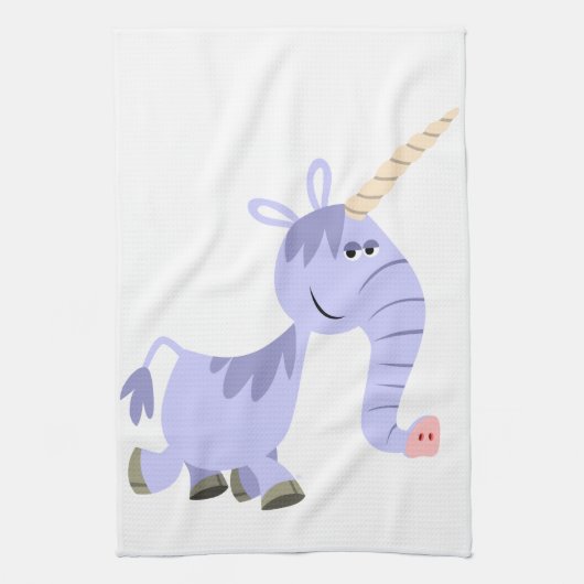 Ongebruikelijke Cartoon Unicorn Kitchen Towel Theedoek (Verticaal)