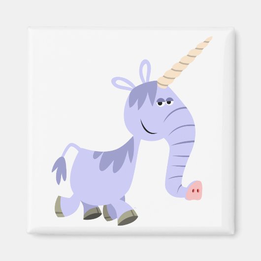 Ongebruikelijke Cartoon Unicorn Magnet (Voorkant)