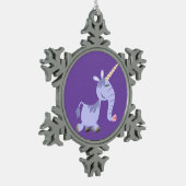 Ongebruikelijke Cartoon Unicorn Pewter Ornament (Links)