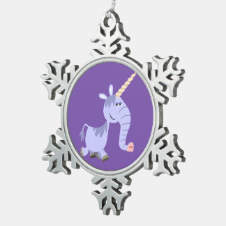 Ongebruikelijke Cartoon Unicorn Pewter Ornament