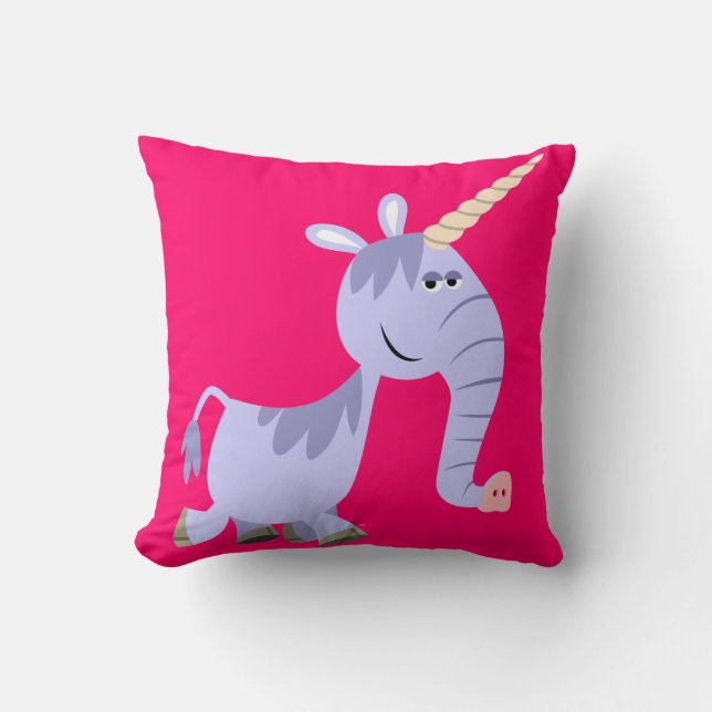 Ongebruikelijke Cartoon Unicorn Pillow Kussen (Voorkant)