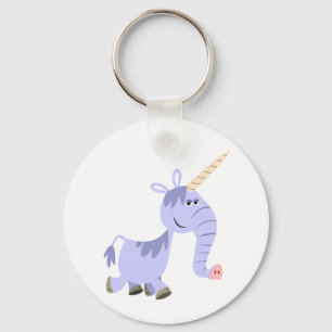 Ongebruikelijke Cartoon Unicorn Sleutelhanger