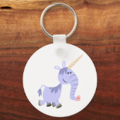Ongebruikelijke Cartoon Unicorn Sleutelhanger (Voorkant)