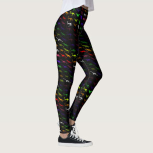 Ongebruikelijke coole regenboogkleurige schattige  leggings