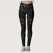 Ongebruikelijke coole regenboogkleurige schattige  leggings (Voorkant)