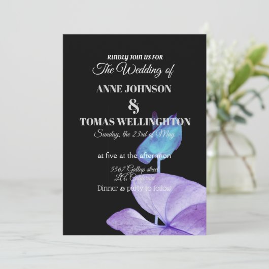 Ongebruikelijke Elegante, AangepasteBruiloft uitno Kaart (Staand voorkant)