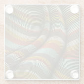 Ongebruikelijke gebogen decoratieve Flex-lijnen Glazen Onderzetter (Achterkant)