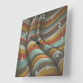 Ongebruikelijke gebogen decoratieve Flex-lijnen Vierkante Klok (Hoek)