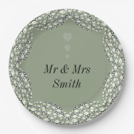 Ongebruikelijke  gepersonaliseerde borden voor bru papieren bordje