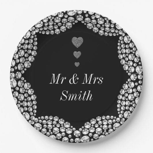 Ongebruikelijke gepersonaliseerde borden voor bru papieren bordje (Voorkant)