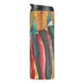 ongebruikelijke gestileerde herfstbladkleuren mode thermosbeker (Geroteerd rechts)