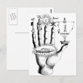 Ongebruikelijke hand Sun Alchemy Steampunk Briefkaart (Voorkant / Achterkant)