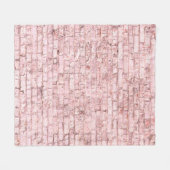Ongebruikelijke heldere verzadigde abstracte roze fleece deken (Voorkant (Horizontaal))
