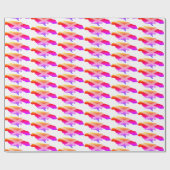 Ongebruikelijke JAMAICA Flag MAP Schets PINK Cadeaupapier (Vlak)