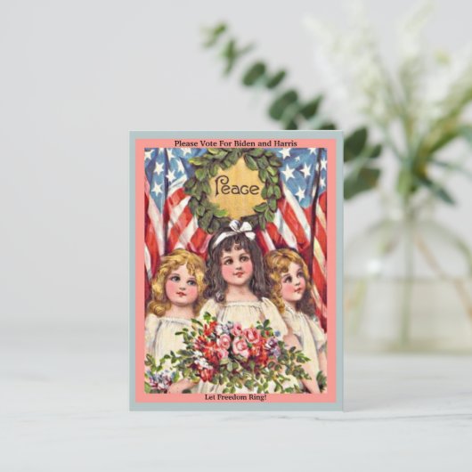 Ongebruikelijke Joe Biden en Kamala Harris Let Fre Briefkaart (Staand voorkant)