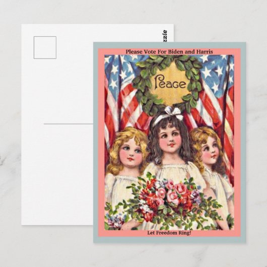 Ongebruikelijke Joe Biden en Kamala Harris Let Fre Briefkaart (Voorkant / Achterkant)