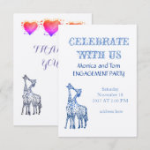 Ongebruikelijke Kaart van Special Engagement Party (Voorkant / Achterkant)