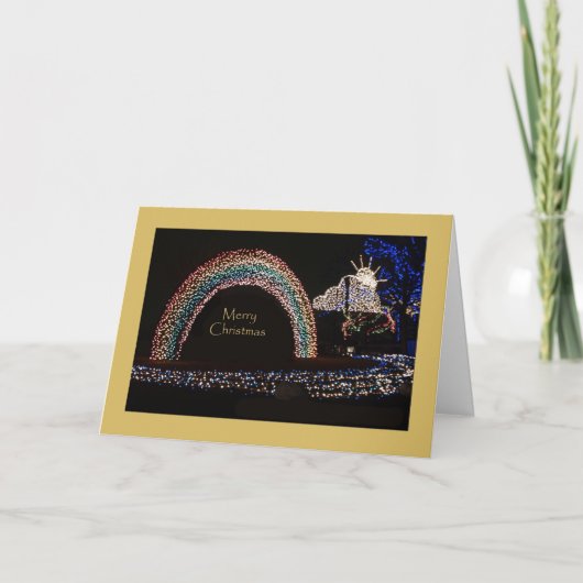 Ongebruikelijke kerst Kaart — regenboog (Voorkant)