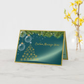 Ongebruikelijke kerstboomstructuur aangepaste fees kaart (Gele Bloem)