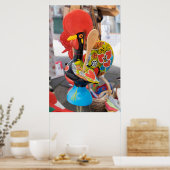 Ongebruikelijke kip lepelsteun poster (Keuken)