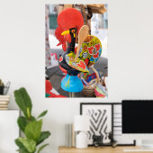 Ongebruikelijke kip lepelsteun poster (Thuiskantoor)