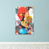 Ongebruikelijke kippenspleet canvas afdruk (Insitu (Houten vloer))