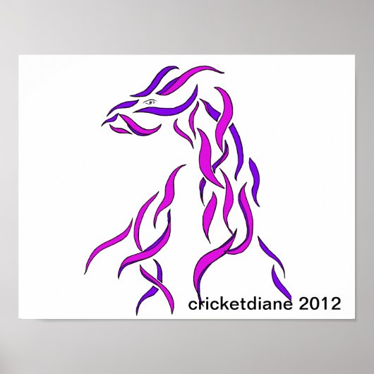 Ongebruikelijke koolstofdraak - Poster cricketDian (Voorkant)